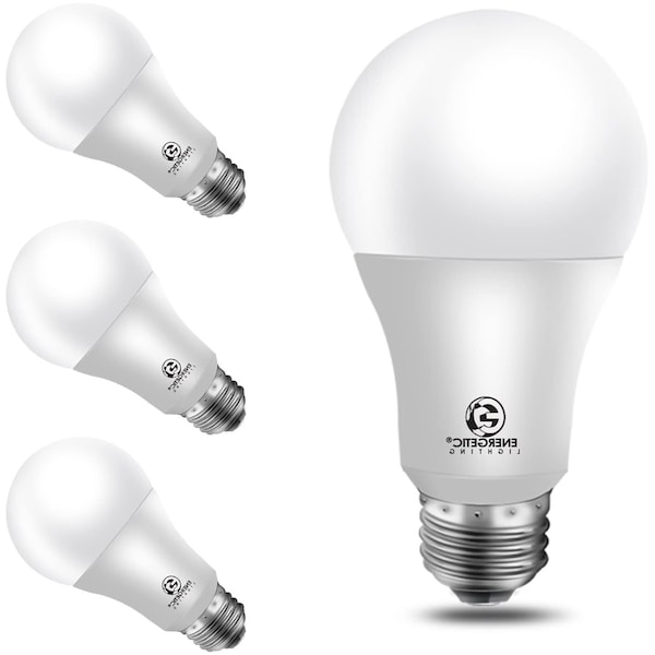 Energetic Lighting 100-Watt Equivalent 13.5W A19 LED Light Bulb Non-Dimmable 1600 Lumens 3000K E26 Base, 4PK YGA03C58-13.5W-830-4P - main